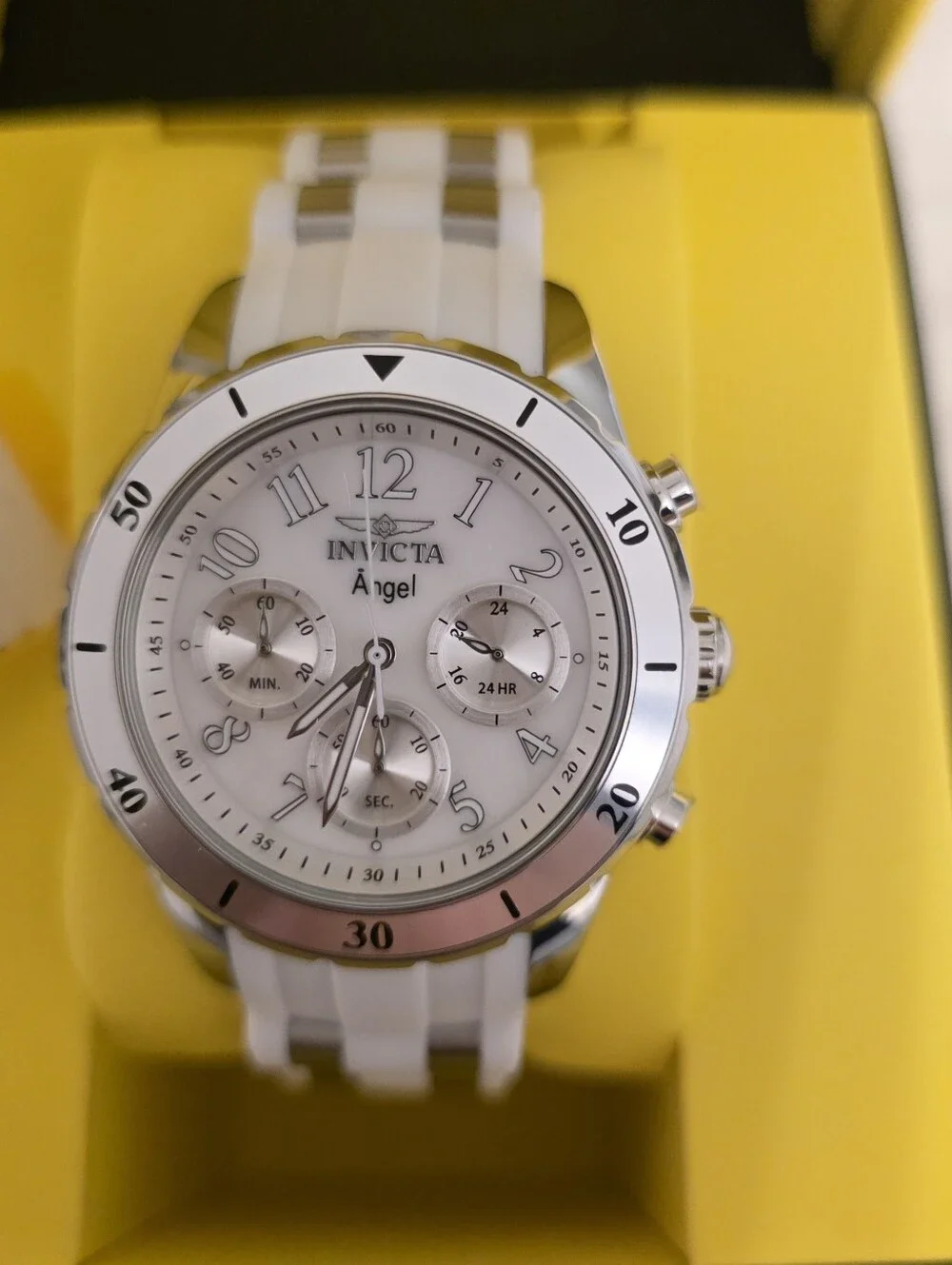 443. Invicta Angel Zenthia Women's Watch - 40mm. Steel, White (37347)